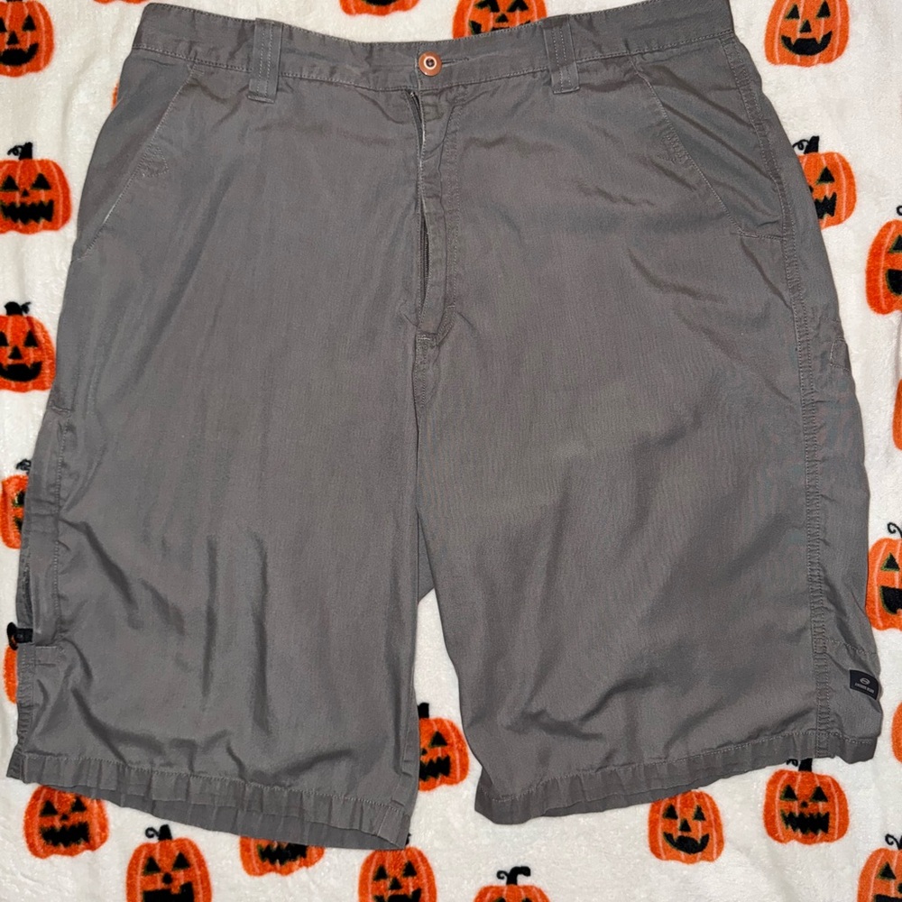 Anchor Blue Gray Cargo Shorts Casual